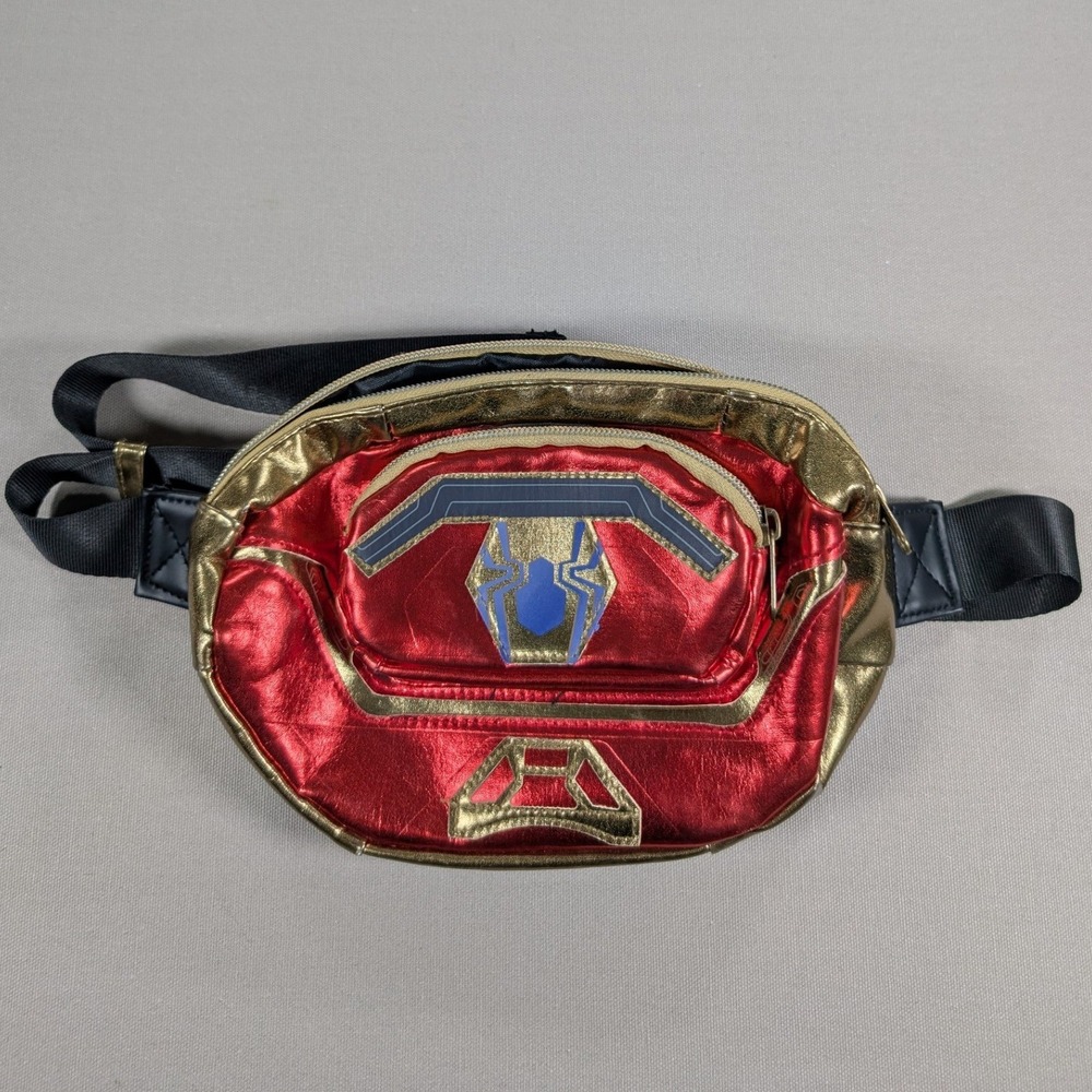 Disney Store Marvel Spider-Man No Way Home Belt Fanny Pack Red Gold Waist Bag